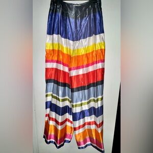 Alice + Olivia Larissa Open Pleat Pants in Rainbow Reef